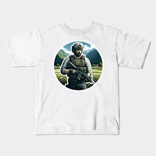 Tactical Man Kids T-Shirt